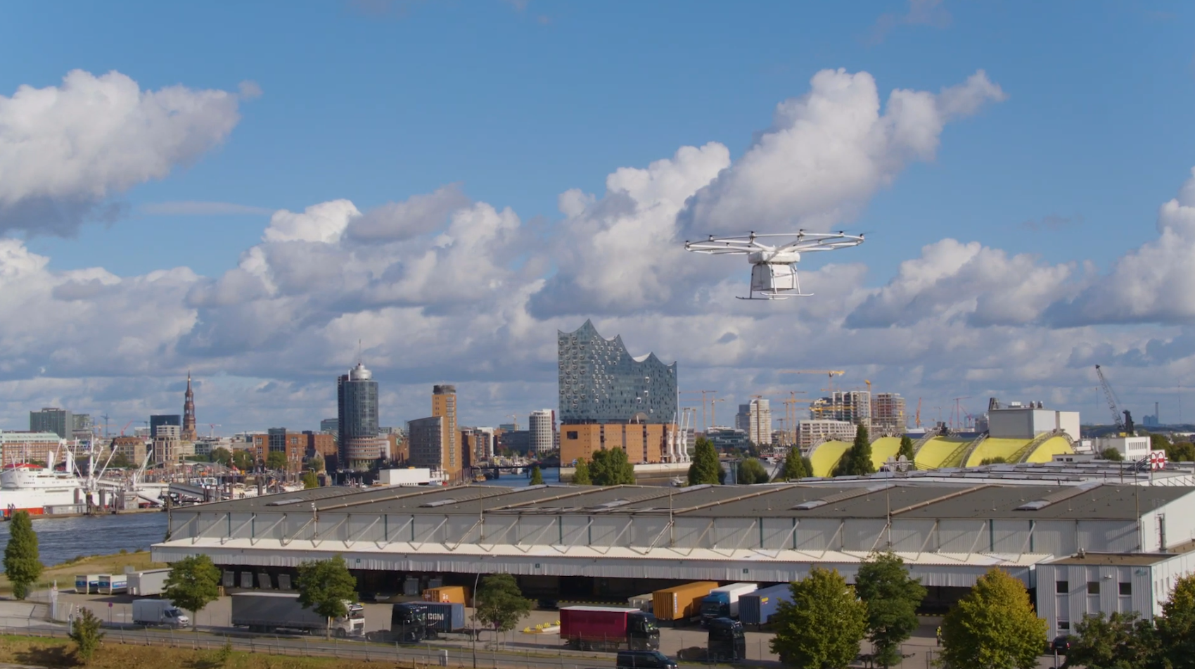 VoloDrone First Public Flight, Demo at ITS in Hamburg 2021